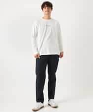 KHKEA07034 a.v.v MEN(アー・ヴェ・ヴェ) 【コットン100％】ミニロゴプリントロングTシャツ ダークグレー