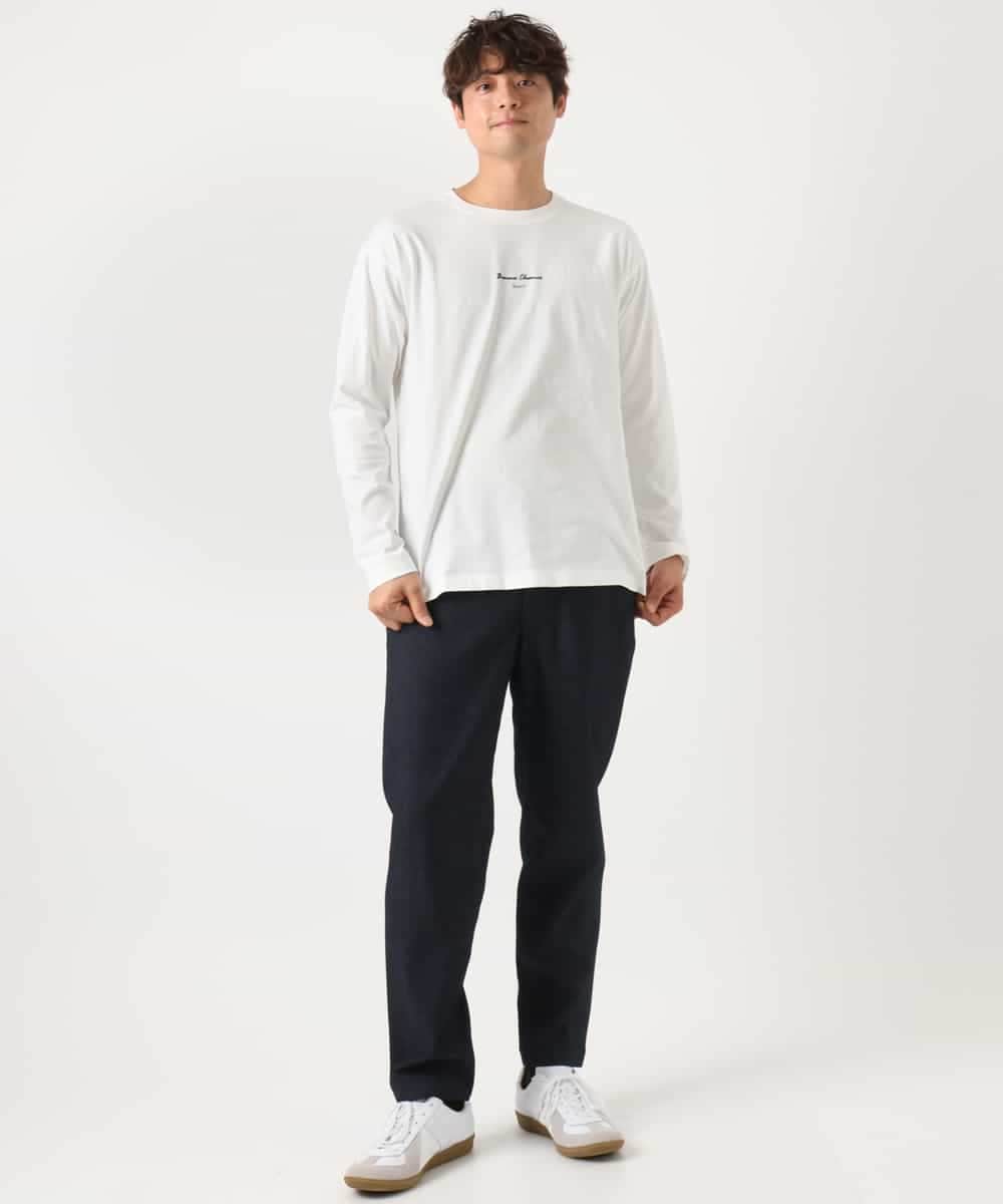 KHKEA07034 a.v.v MEN(アー・ヴェ・ヴェ) 【コットン100％】ミニロゴプリントロングTシャツ ダークグレー