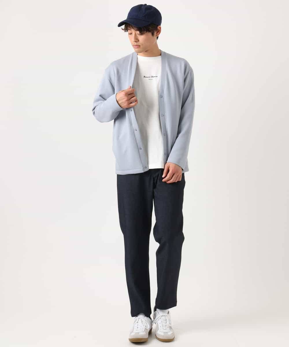 KHKEA07034 a.v.v MEN(アー・ヴェ・ヴェ) 【コットン100％】ミニロゴプリントロングTシャツ ダークグレー