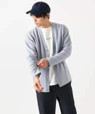 KHKEA07034 a.v.v MEN(アー・ヴェ・ヴェ) 【コットン100％】ミニロゴプリントロングTシャツ ダークグレー