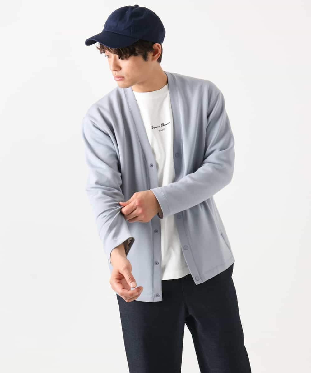 KHKEA07034 a.v.v MEN(アー・ヴェ・ヴェ) 【コットン100％】ミニロゴプリントロングTシャツ ダークグレー