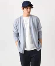 KHKEA07034 a.v.v MEN(アー・ヴェ・ヴェ) 【コットン100％】ミニロゴプリントロングTシャツ ダークグレー