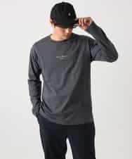 KHKEA07034 a.v.v MEN(アー・ヴェ・ヴェ) 【コットン100％】ミニロゴプリントロングTシャツ ダークグレー