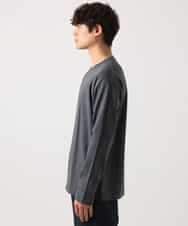 KHKEA07034 a.v.v MEN(アー・ヴェ・ヴェ) 【コットン100％】ミニロゴプリントロングTシャツ ダークグレー