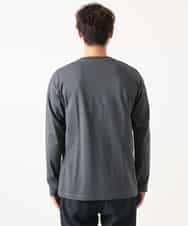 KHKEA07034 a.v.v MEN(アー・ヴェ・ヴェ) 【コットン100％】ミニロゴプリントロングTシャツ ダークグレー