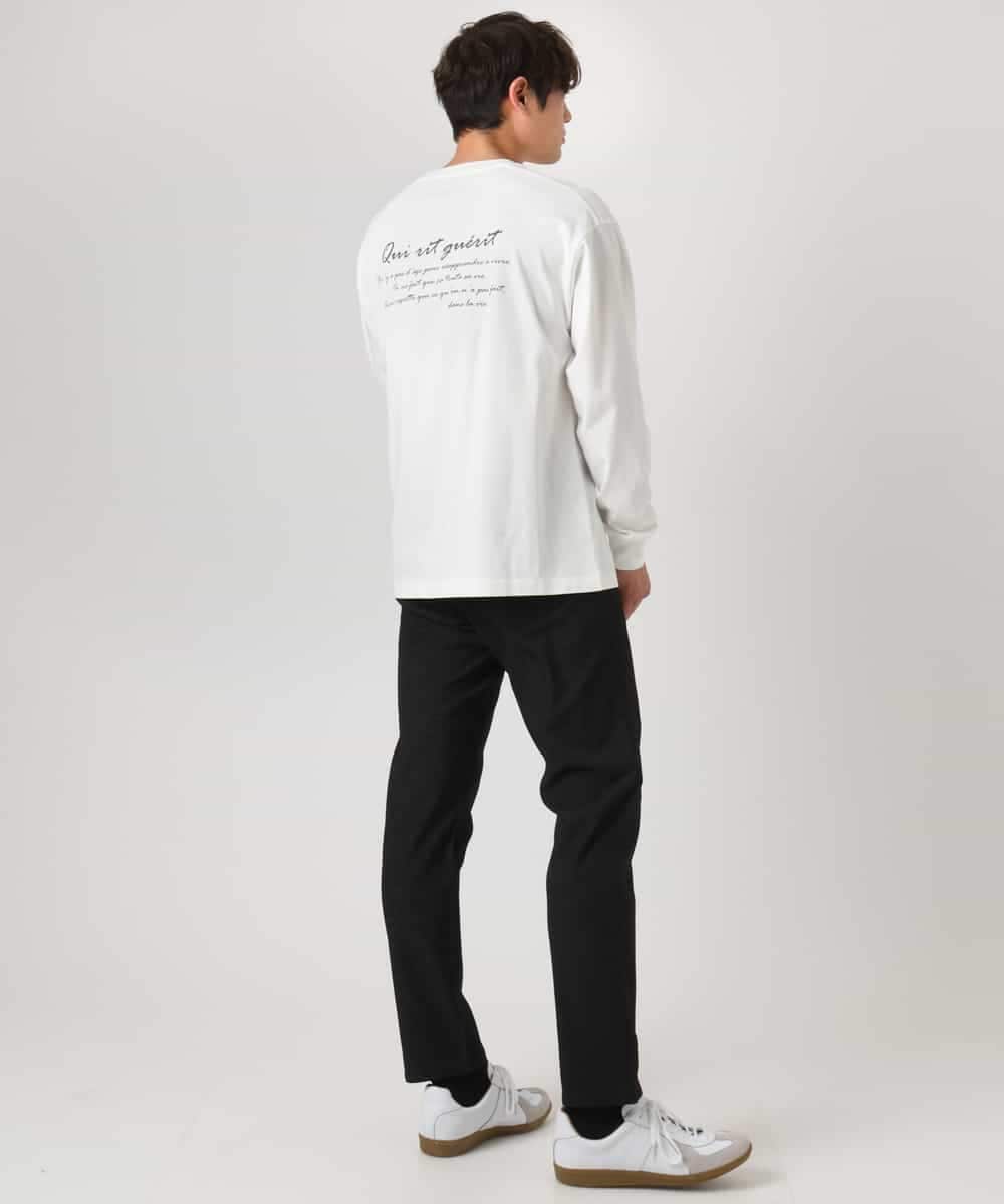 KHKEA10049 a.v.v MEN(アー・ヴェ・ヴェ) 【コットン100％】PARISフォトプリントワイドシルエットロングTシャツ ライトグレー