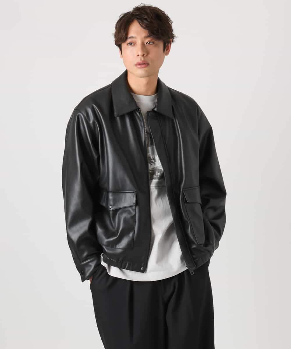 KHKEA10049 a.v.v MEN(アー・ヴェ・ヴェ) 【コットン100％】PARISフォトプリントワイドシルエットロングTシャツ ライトグレー