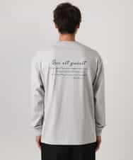 KHKEA10049 a.v.v MEN(アー・ヴェ・ヴェ) 【コットン100％】PARISフォトプリントワイドシルエットロングTシャツ ライトグレー