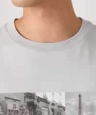 KHKEA10049 a.v.v MEN(アー・ヴェ・ヴェ) 【コットン100％】PARISフォトプリントワイドシルエットロングTシャツ ライトグレー