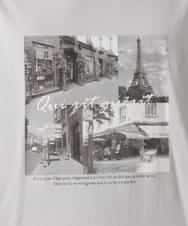 KHKEA10049 a.v.v MEN(アー・ヴェ・ヴェ) 【コットン100％】PARISフォトプリントワイドシルエットロングTシャツ ライトグレー