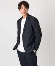 KHKEA21044 a.v.v MEN(アー・ヴェ・ヴェ) 【洗濯機で洗える】幾何柄ジャカードクルーネックプルオーバー(ジャケイン可） ブラック