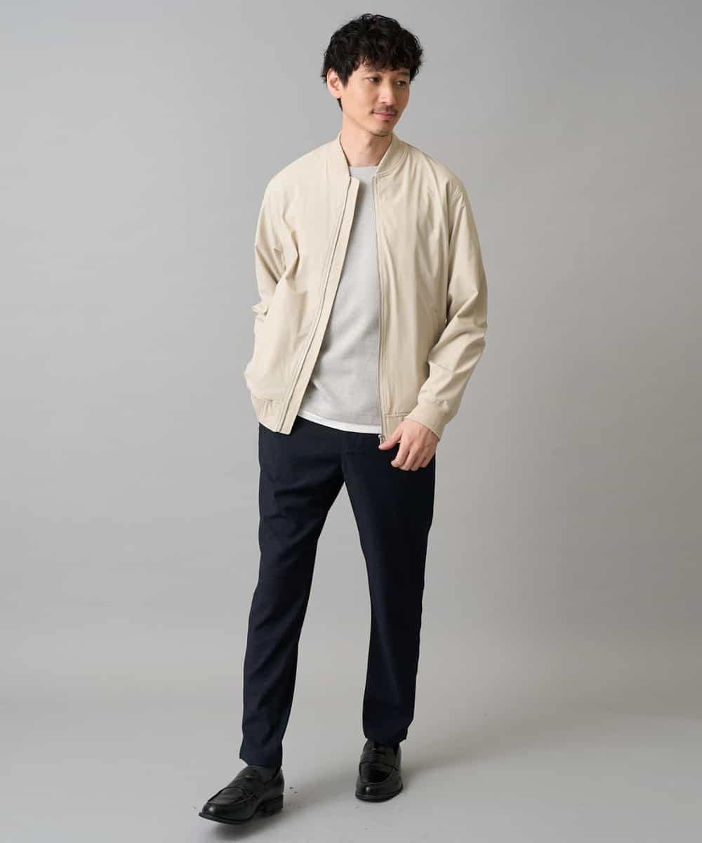 KHKED04049 a.v.v MEN(アー・ヴェ・ヴェ) 【イージーケア/洗濯機で洗える/毛玉になりにくい】変形ヘリンボンフェイクレイヤードカットソー グレー