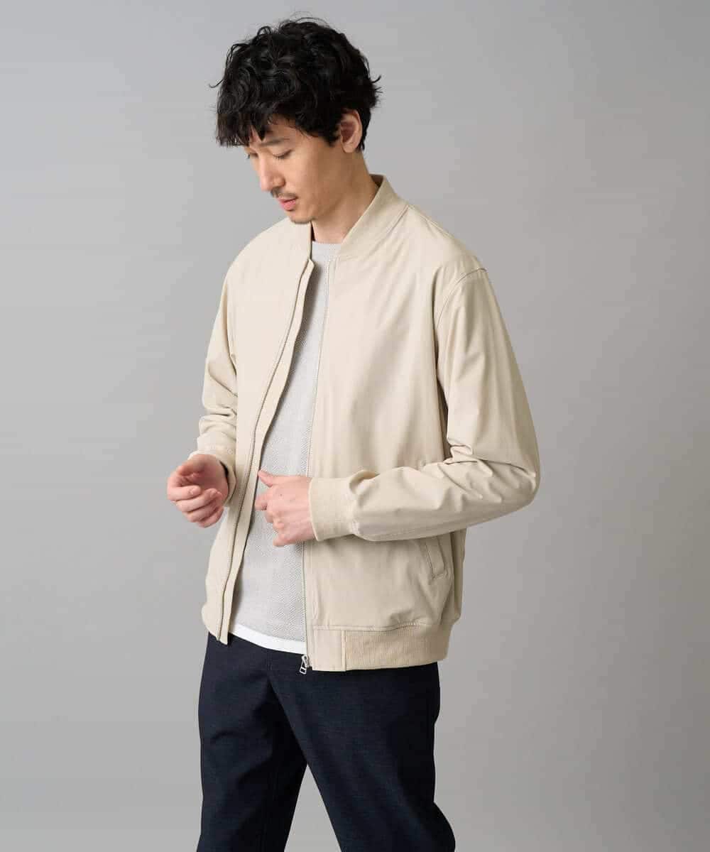 KHKED04049 a.v.v MEN(アー・ヴェ・ヴェ) 【イージーケア/洗濯機で洗える/毛玉になりにくい】変形ヘリンボンフェイクレイヤードカットソー グレー