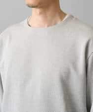 KHKED04049 a.v.v MEN(アー・ヴェ・ヴェ) 【イージーケア/洗濯機で洗える/毛玉になりにくい】変形ヘリンボンフェイクレイヤードカットソー グレー