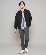 KHKED06049 a.v.v MEN(アー・ヴェ・ヴェ) 【洗濯機で洗える】ベーシックボーダーカットソー ネイビー