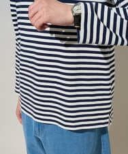 KHKED06049 a.v.v MEN(アー・ヴェ・ヴェ) 春のレイヤードコーデに欠かせない人気アイテム【洗濯機で洗える】ベーシックボーダー ネイビー