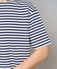 KHKED06049 a.v.v MEN(アー・ヴェ・ヴェ) 【洗濯機で洗える】ベーシックボーダーカットソー ネイビー