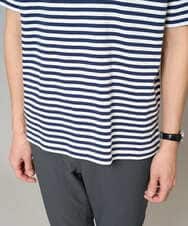 KHKED06049 a.v.v MEN(アー・ヴェ・ヴェ) 【洗濯機で洗える】ベーシックボーダーカットソー ネイビー