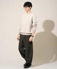 KHKED08059 a.v.v MEN(アー・ヴェ・ヴェ) 【イージーケア/洗濯機で洗える/毛玉になりにくい/ストレッチ】サッカーダンボールプルオーバー ライトグレー