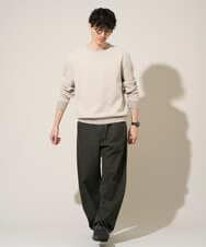 KHKED08059 a.v.v MEN(アー・ヴェ・ヴェ) 【イージーケア/洗濯機で洗える/毛玉になりにくい/ストレッチ】サッカーダンボールプルオーバー ライトグレー