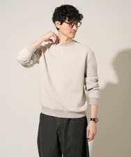 KHKED08059 a.v.v MEN(アー・ヴェ・ヴェ) 【イージーケア/洗濯機で洗える/毛玉になりにくい/ストレッチ】サッカーダンボールプルオーバー ライトグレー