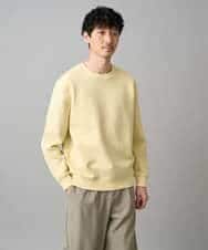 KHKED08059 a.v.v MEN(アー・ヴェ・ヴェ) 【イージーケア/洗濯機で洗える/毛玉になりにくい/ストレッチ】サッカーダンボールプルオーバー ライトイエロー