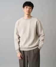 KHKED08059 a.v.v MEN(アー・ヴェ・ヴェ) 【イージーケア/洗濯機で洗える/毛玉になりにくい/ストレッチ】サッカーダンボールプルオーバー ライトグレー