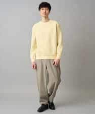 KHKED08059 a.v.v MEN(アー・ヴェ・ヴェ) 【イージーケア/洗濯機で洗える/毛玉になりにくい/ストレッチ】サッカーダンボールプルオーバー ライトグレー