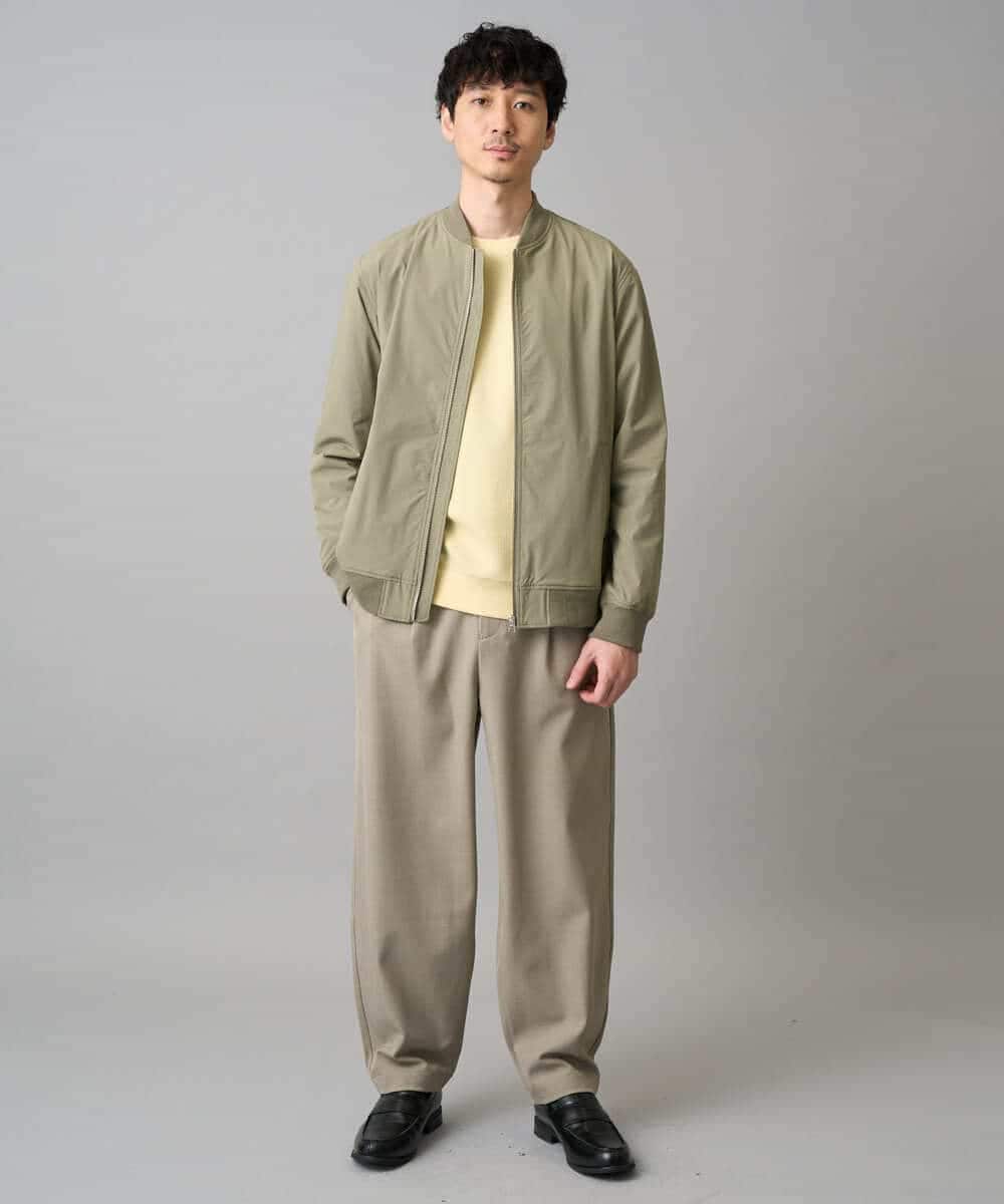 KHKED08059 a.v.v MEN(アー・ヴェ・ヴェ) 【イージーケア/洗濯機で洗える/毛玉になりにくい/ストレッチ】サッカーダンボールプルオーバー ライトグレー