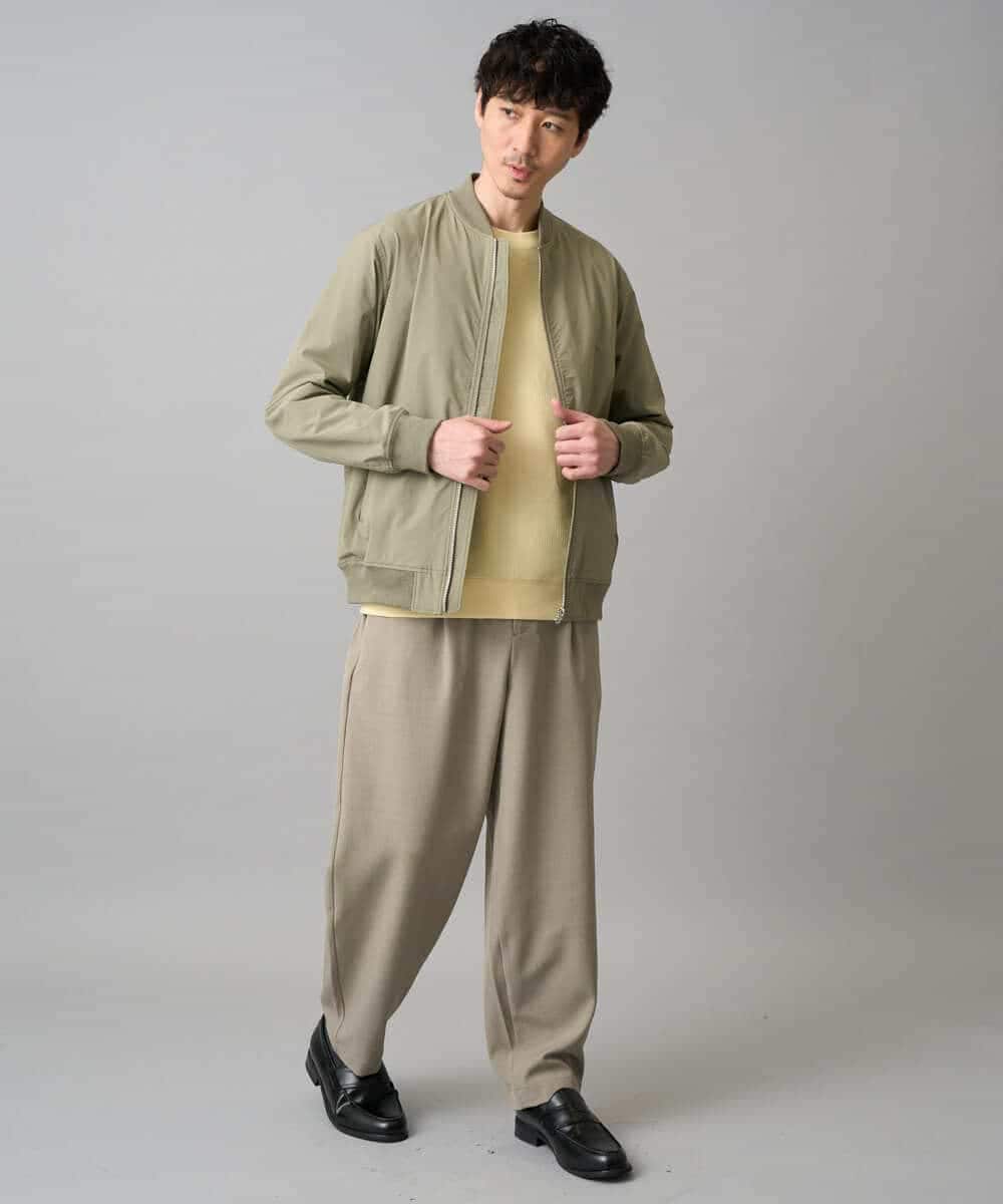 KHKED08059 a.v.v MEN(アー・ヴェ・ヴェ) 【イージーケア/洗濯機で洗える/毛玉になりにくい/ストレッチ】サッカーダンボールプルオーバー ライトグレー