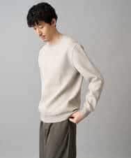 KHKED08059 a.v.v MEN(アー・ヴェ・ヴェ) 【イージーケア/洗濯機で洗える/毛玉になりにくい/ストレッチ】サッカーダンボールプルオーバー ライトグレー