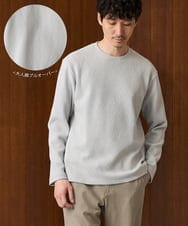 KHKED09049 a.v.v MEN(アー・ヴェ・ヴェ) ＼秋のインナーアイテムはこれ！／キカフクレジャカードプルオーバー【イージーケア/洗濯機で洗える】 ライトグレー