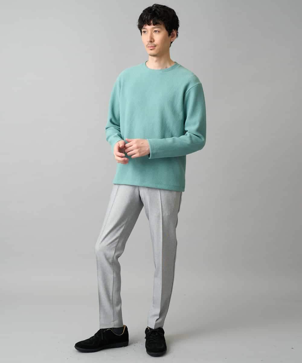 KHKED09049 a.v.v MEN(アー・ヴェ・ヴェ) 【イージーケア/洗濯機で洗える】キカフクレジャカードプルオーバー ライトグレー