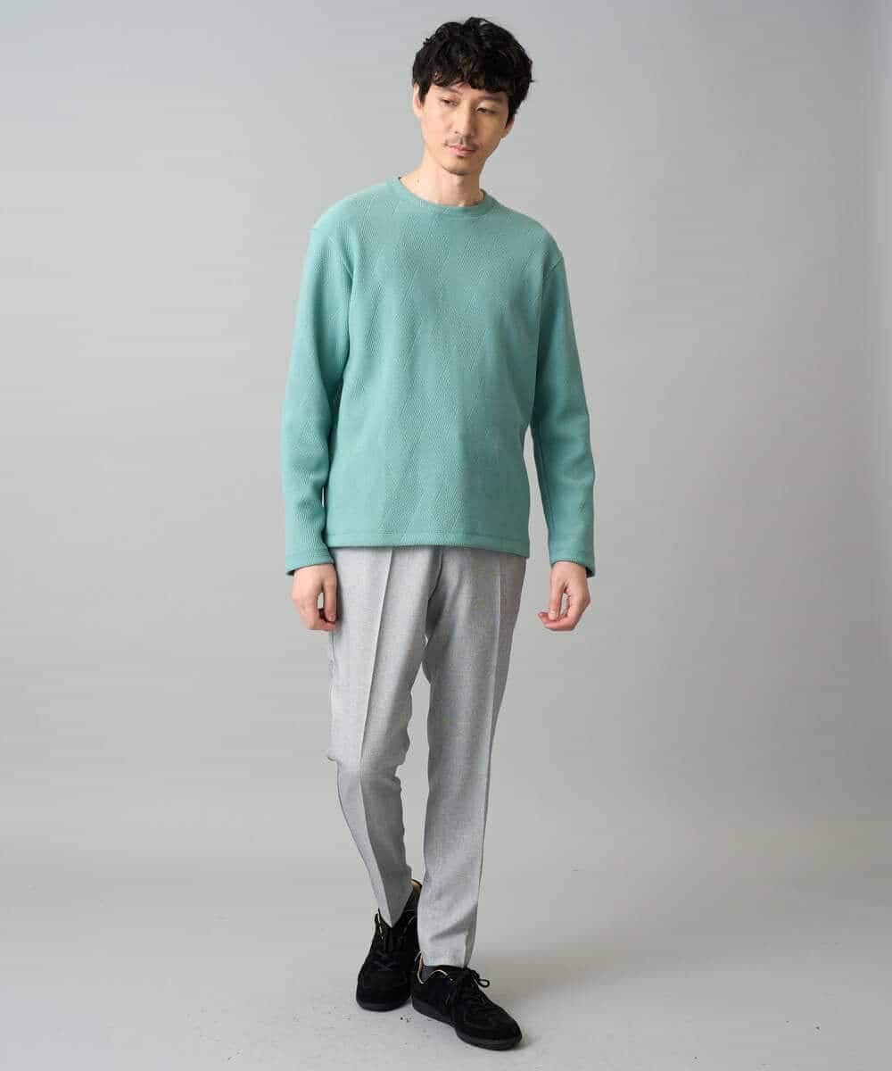 KHKED09049 a.v.v MEN(アー・ヴェ・ヴェ) 【イージーケア/洗濯機で洗える】キカフクレジャカードプルオーバー ライトグレー