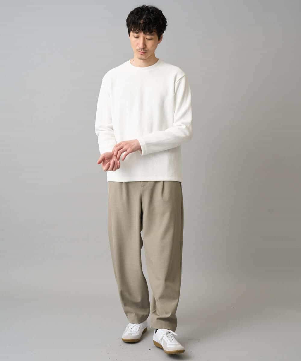 KHKED09049 a.v.v MEN(アー・ヴェ・ヴェ) 【イージーケア/洗濯機で洗える】キカフクレジャカードプルオーバー ライトグレー