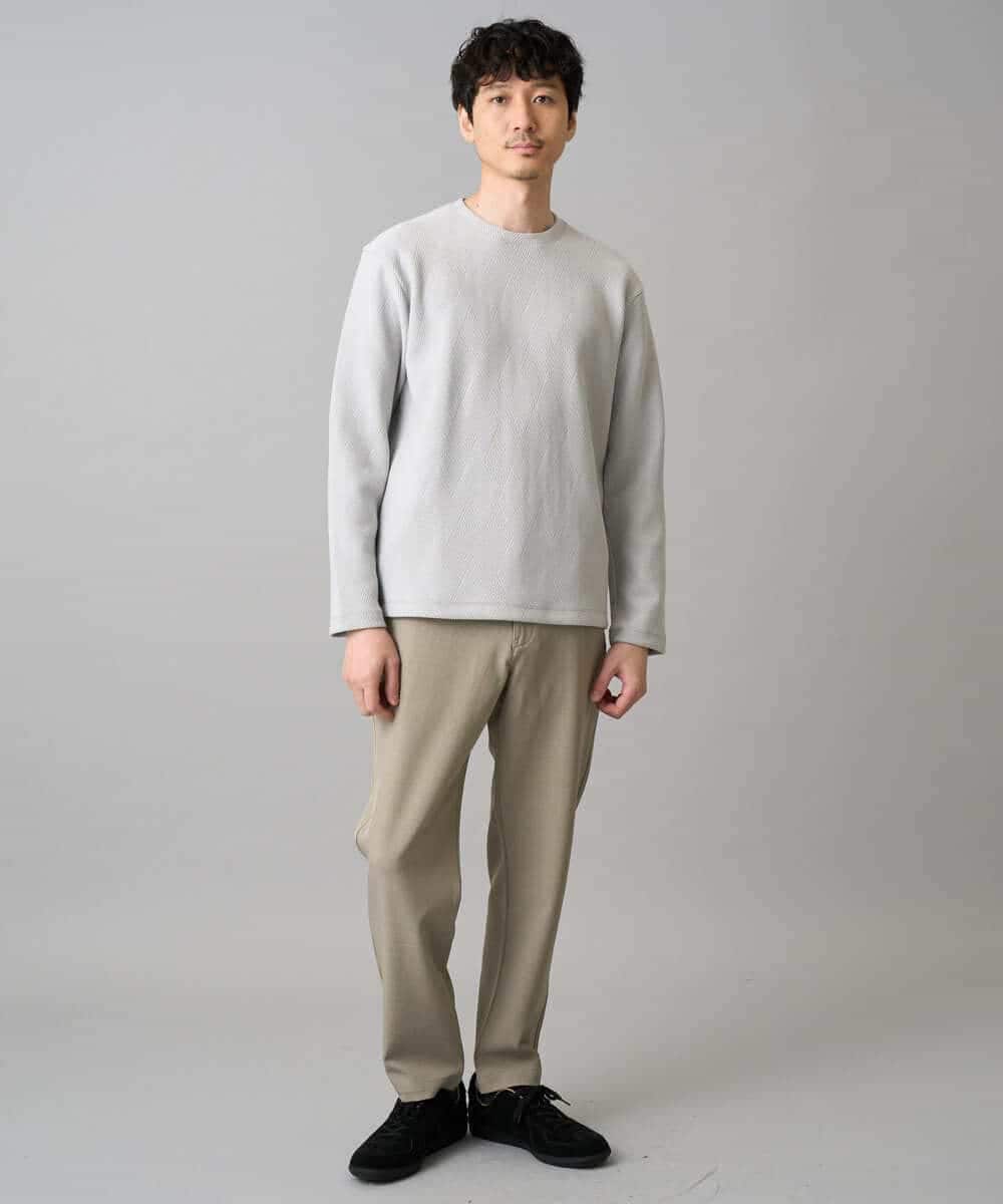 KHKED09049 a.v.v MEN(アー・ヴェ・ヴェ) 【イージーケア/洗濯機で洗える】キカフクレジャカードプルオーバー ライトグレー