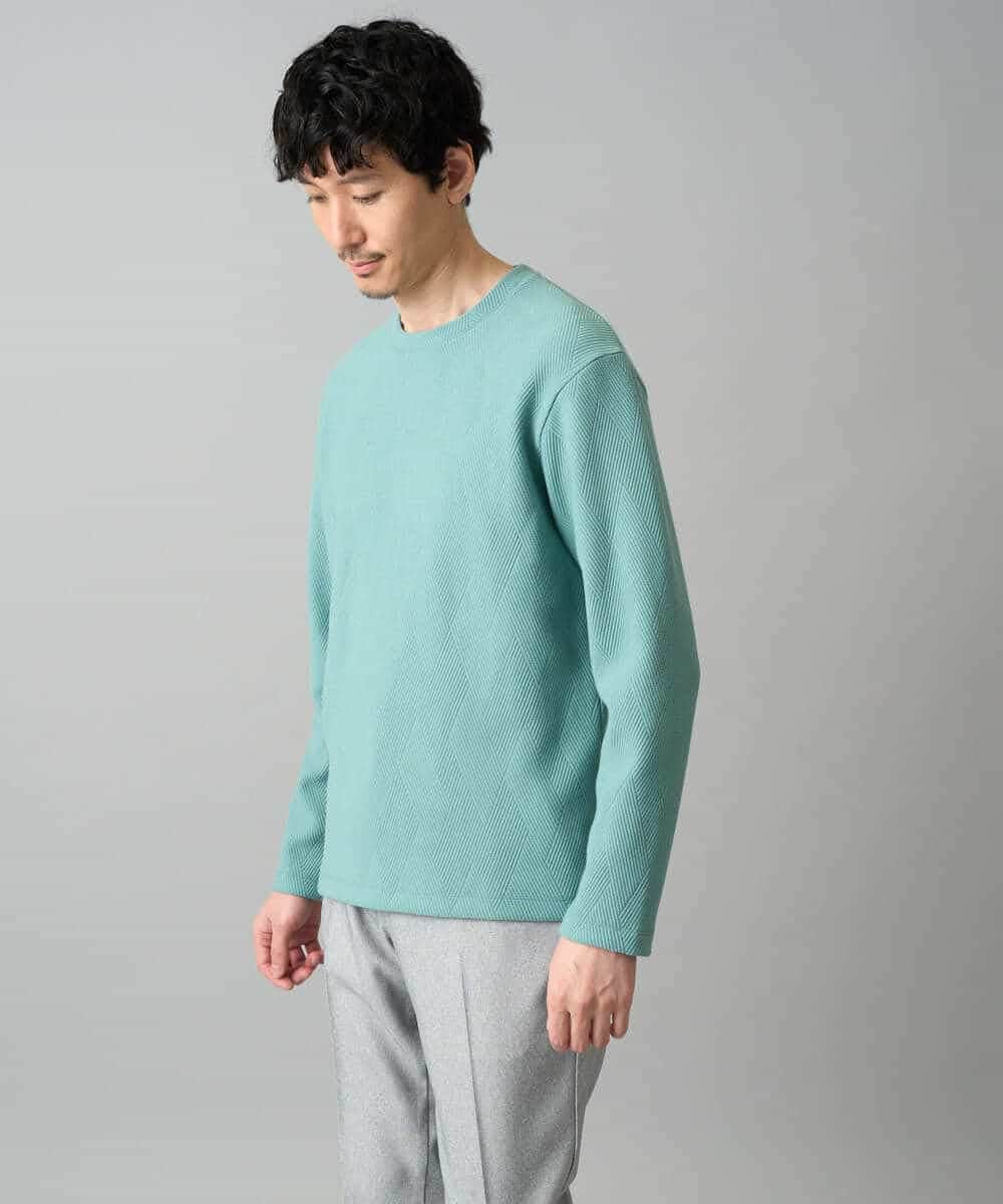 KHKED09049 a.v.v MEN(アー・ヴェ・ヴェ) 【イージーケア/洗濯機で洗える】キカフクレジャカードプルオーバー ライトグレー