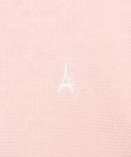 KHKED10044 a.v.v MEN(アー・ヴェ・ヴェ) 【イージーケア/洗濯機で洗える/毛玉になりにくい】アゼダブルフェイス1ポイント刺繍プルオーバー ピンク