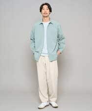 KHKED10044 a.v.v MEN(アー・ヴェ・ヴェ) 【イージーケア/洗濯機で洗える/毛玉になりにくい】アゼダブルフェイス1ポイント刺繍プルオーバー ライトブルー