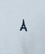 KHKED10044 a.v.v MEN(アー・ヴェ・ヴェ) 【イージーケア/洗濯機で洗える/毛玉になりにくい】アゼダブルフェイス1ポイント刺繍プルオーバー ライトブルー