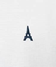 KHKED10044 a.v.v MEN(アー・ヴェ・ヴェ) 【イージーケア/洗濯機で洗える/毛玉になりにくい】アゼダブルフェイス1ポイント刺繍プルオーバー ホワイト