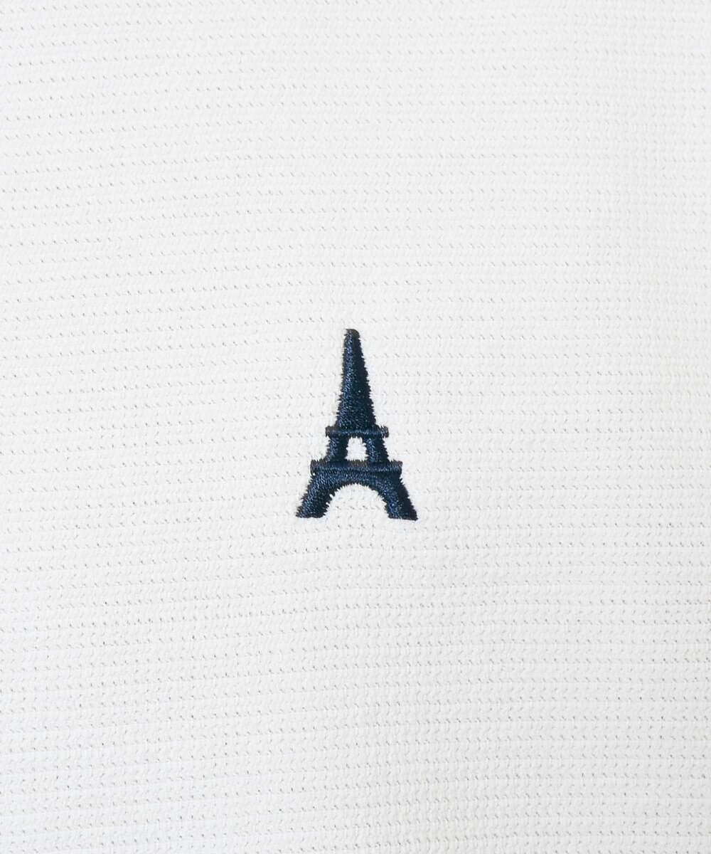 KHKED10044 a.v.v MEN(アー・ヴェ・ヴェ) 【イージーケア/洗濯機で洗える/毛玉になりにくい】アゼダブルフェイス1ポイント刺繍プルオーバー ホワイト