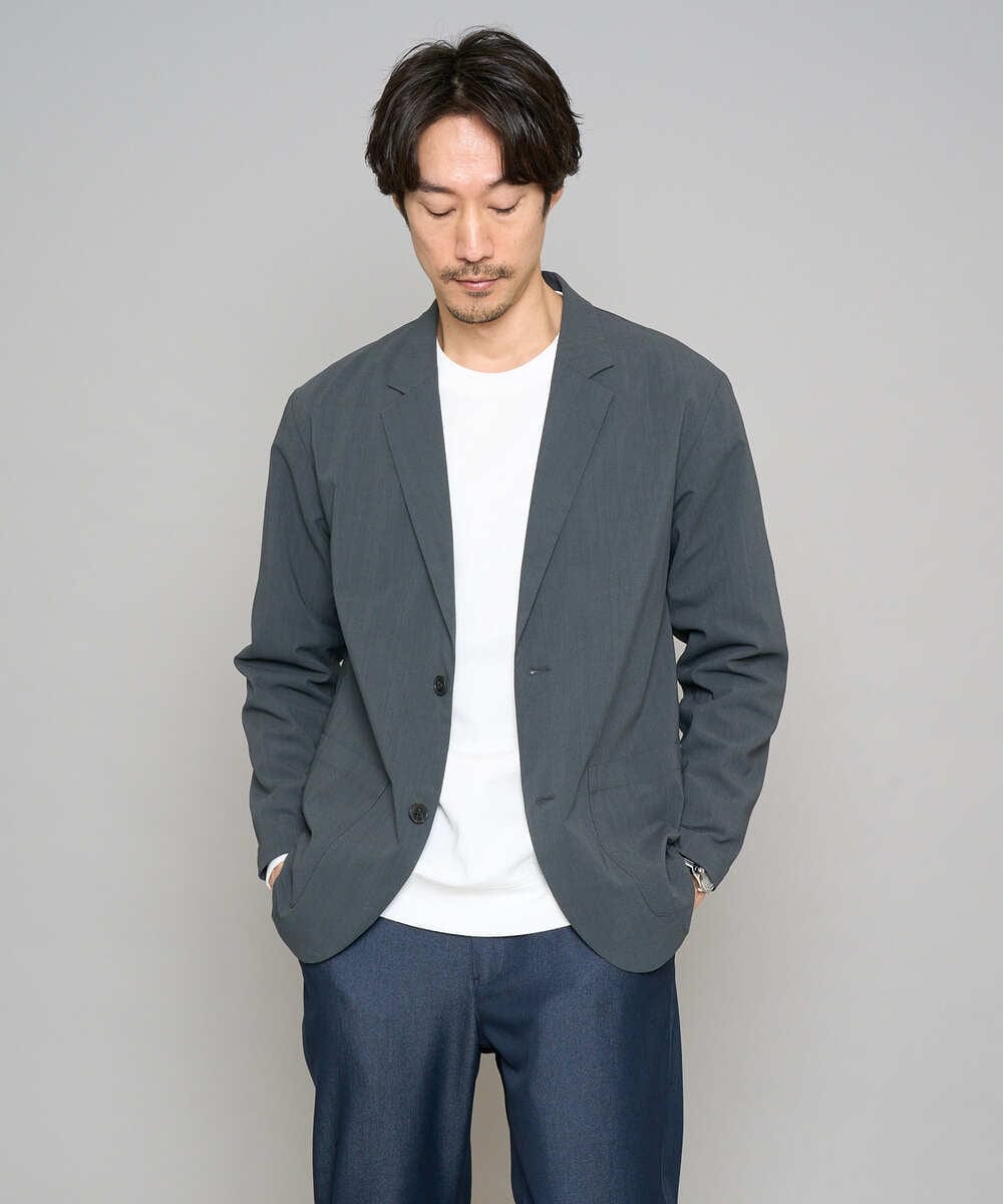 KHKED10044 a.v.v MEN(アー・ヴェ・ヴェ) 【イージーケア/洗濯機で洗える/毛玉になりにくい】アゼダブルフェイス1ポイント刺繍プルオーバー ホワイト