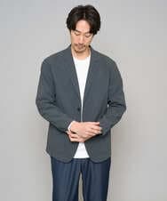 KHKED10044 a.v.v MEN(アー・ヴェ・ヴェ) 【イージーケア/洗濯機で洗える/毛玉になりにくい】アゼダブルフェイス1ポイント刺繍プルオーバー ホワイト