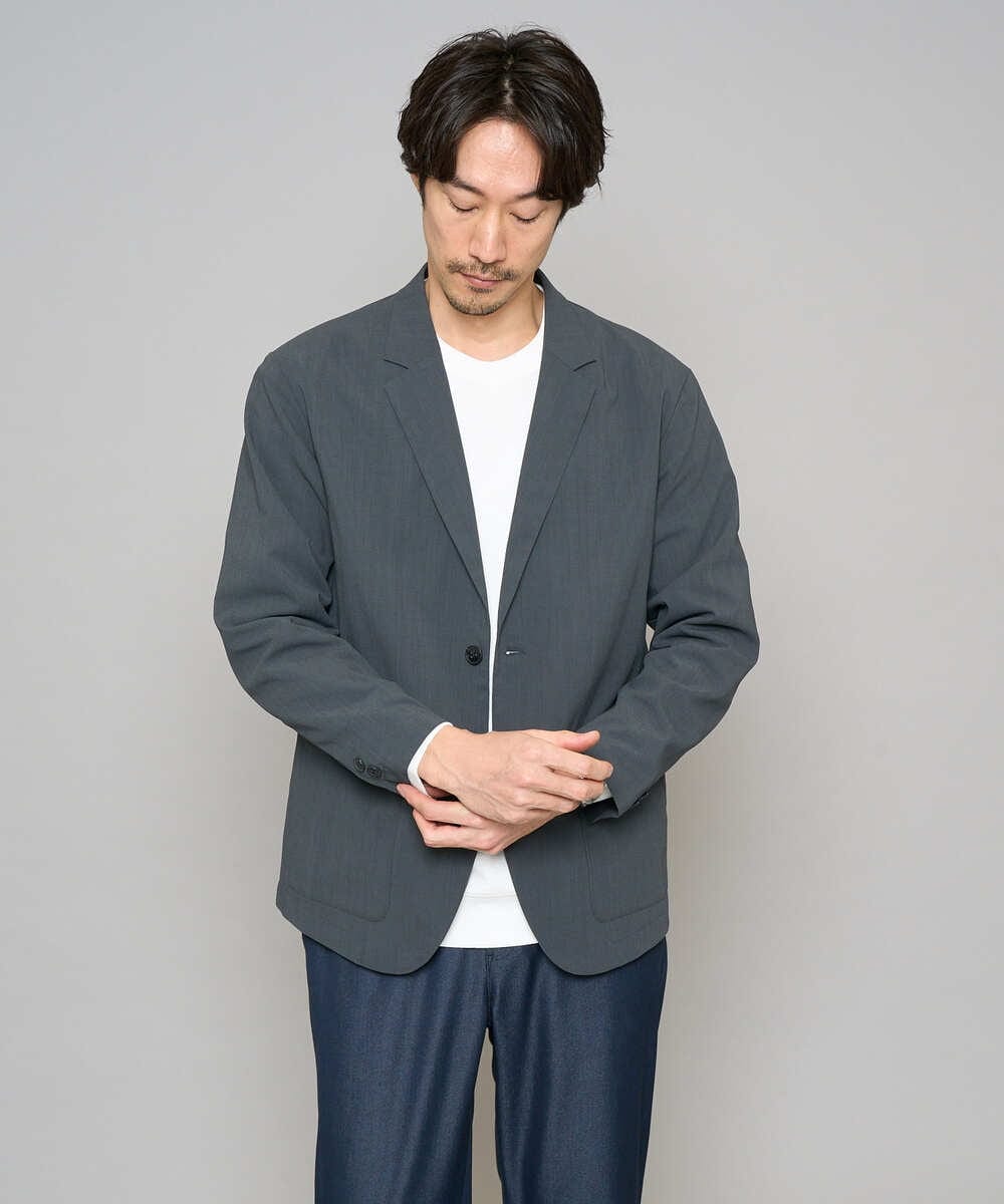 KHKED10044 a.v.v MEN(アー・ヴェ・ヴェ) 【イージーケア/洗濯機で洗える/毛玉になりにくい】アゼダブルフェイス1ポイント刺繍プルオーバー ホワイト