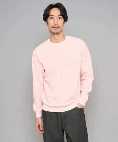 KHKED10044 a.v.v MEN 【イージーケア/洗濯機で洗える/毛玉になりにくい】アゼダブルフェイス1ポイント刺繍プルオーバー