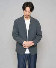 KHKED10044 a.v.v MEN(アー・ヴェ・ヴェ) 【イージーケア/洗濯機で洗える/毛玉になりにくい】アゼダブルフェイス1ポイント刺繍カットソー ライトグレー