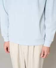 KHKED10044 a.v.v MEN(アー・ヴェ・ヴェ) 【イージーケア/洗濯機で洗える/毛玉になりにくい】アゼダブルフェイス1ポイント刺繍カットソー ライトグレー