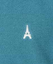 KHKED10044 a.v.v MEN(アー・ヴェ・ヴェ) 【イージーケア/洗濯機で洗える/毛玉になりにくい】アゼダブルフェイス1ポイント刺繍カットソー ライトグレー