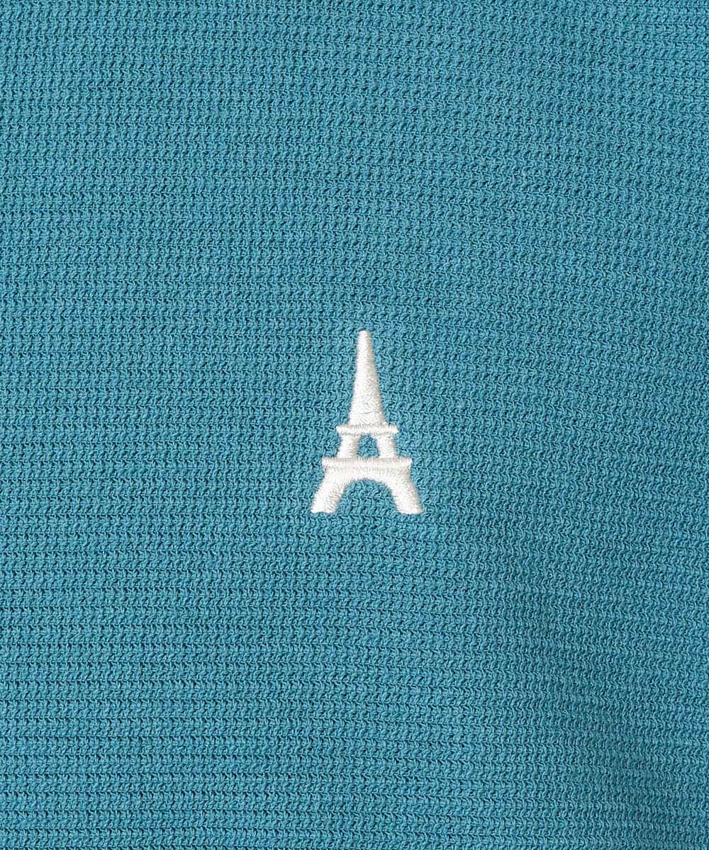 KHKED10044 a.v.v MEN(アー・ヴェ・ヴェ) 【イージーケア/洗濯機で洗える/毛玉になりにくい】アゼダブルフェイス1ポイント刺繍カットソー ライトグレー